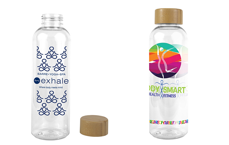 22 oz Recycled RPET Bottle With Bamboo Cap 22 oz Recycled RPET Bottle With Bamboo Cap